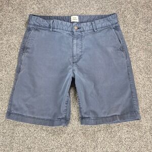 Flint and Tinder 365 Chino Shorts Mens 33 Navy Blue Cotton Stretch Huckberry